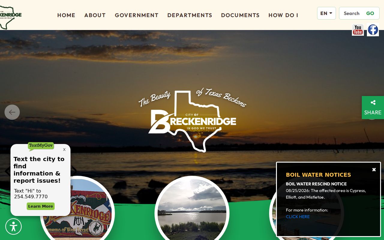 Stephens County city court warrant reference: Breckenridge city department page