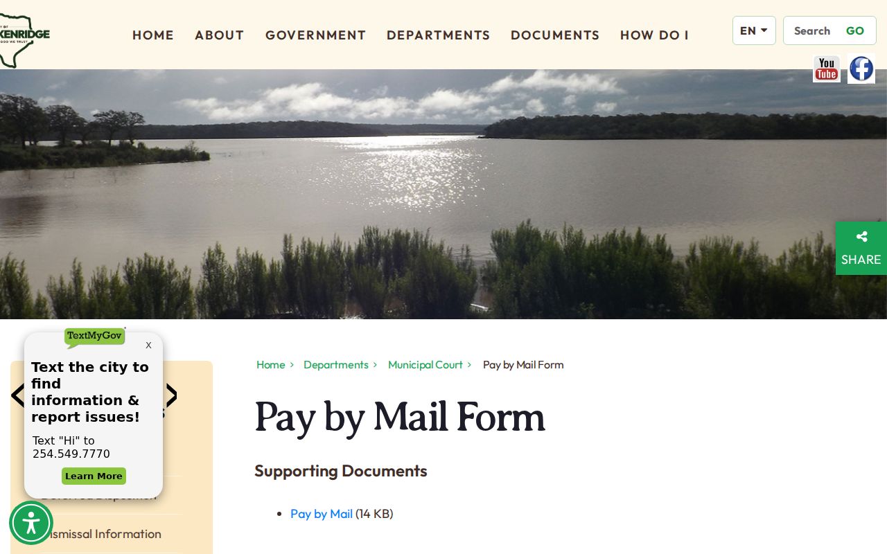 Stephens County traffic warrant reference: municipal citation mail payment instructions